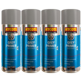 4X Hycote Bodyshop Grey Primer Spray 400ml Spray Paint